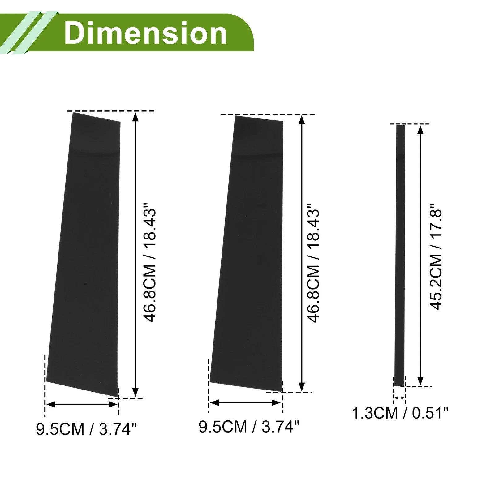6 Pcs Pillar Window Trim for Chevy Suburban (2015–2020) Black