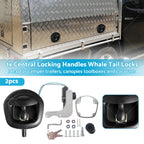 2X Power Operated Whale Tail T Handle Lock for Trailer Canopy (12V)