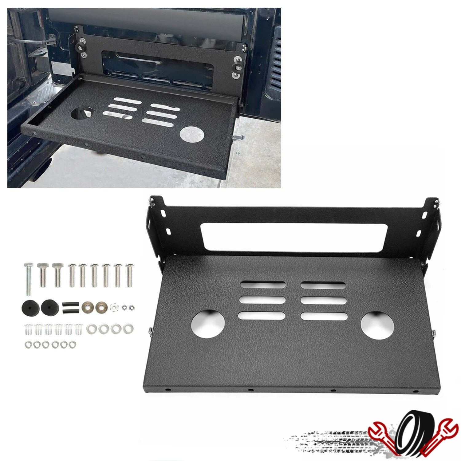 Folding Rear Tailgate Table Support for Jeep Wrangler JK (2007–2018)