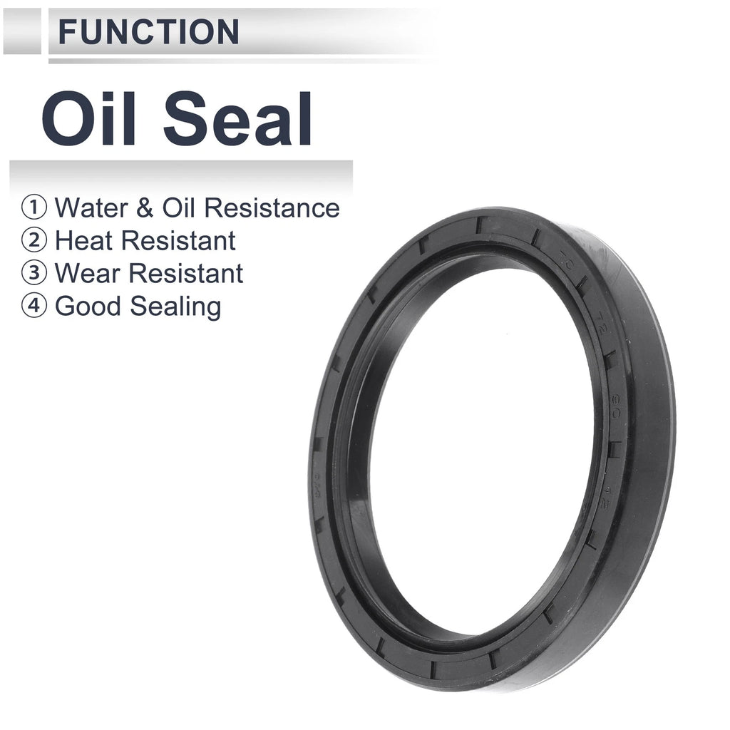 Set of 5 Oil Seal Rotary Shaft Seal Nitrile Rubber 72x90x12mm