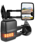 Power Heated Turn Signal Towing Mirrors for Silverado Sierra (2007–2013)