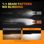 Set of 4 H11 H8 Low Beam LED Headlight Bulbs Conversion Kit 6500K 30000LM