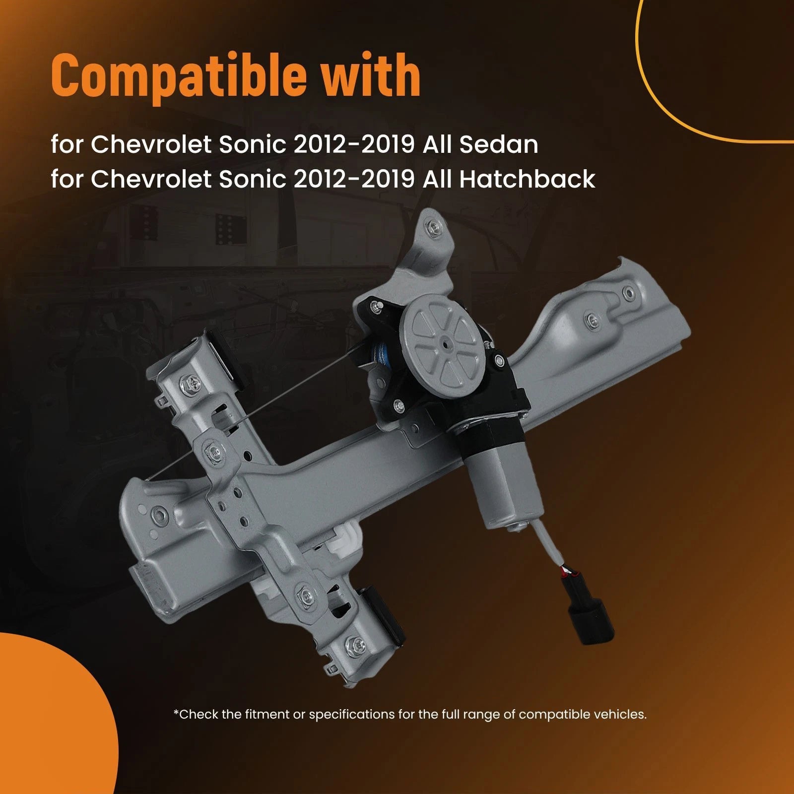 Front Right Power Window Regulator & Motor for Chevrolet Sonic (2012–2019)