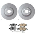 Hella Front Rotors & Akebono EURO Ceramic Brake Pads Kit for Audi S4 S5 (2010–2016)