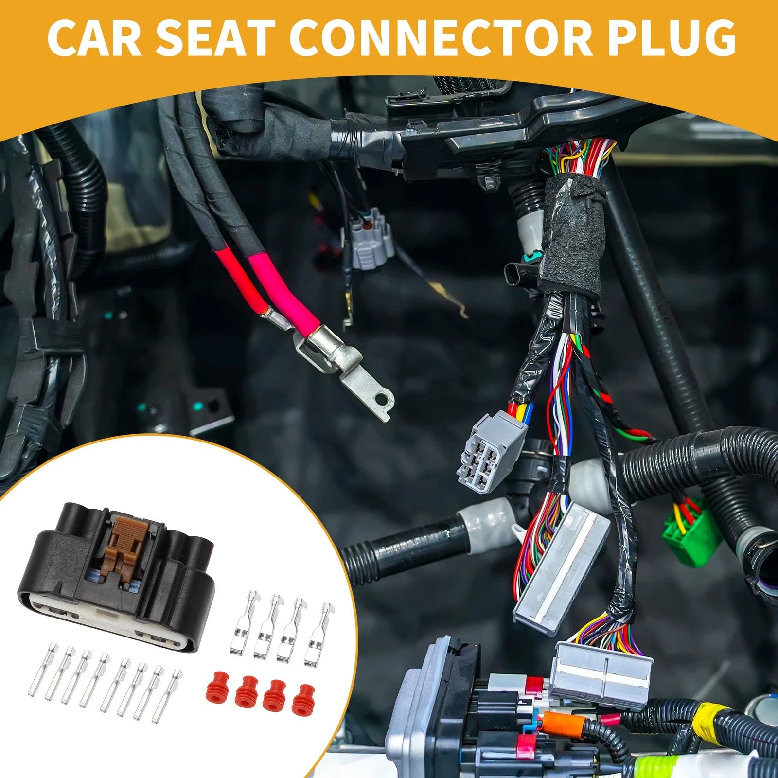 12 Pin Car Seat Connector Plug Female Wire Terminal for Ford 