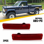2Pcs Red Rear Side Marker Light Housings for Jeep CJ5 CJ6 CJ7 CJ8 SJ (1976–1986)