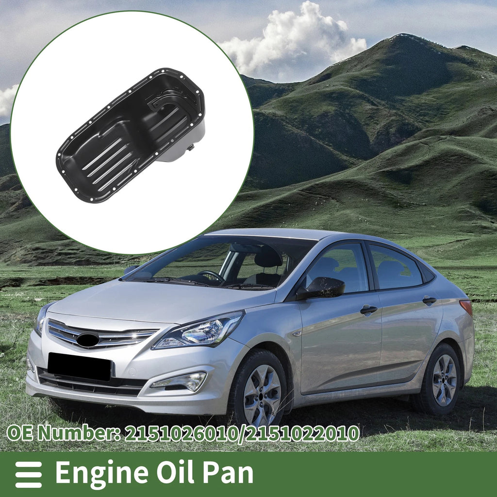 1 Pc Engine Oil Pan No.2151026010 for Hyundai Accent (1994–2000) Iron Black