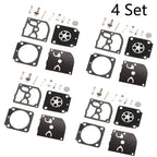 Set of 4 Carburetor Repair Kits for ZAMA RB-100 STIHL HS45 FS55 FS38 BG45