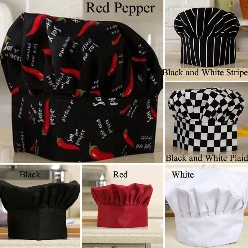 Adjustable Chef Hat for Men - Comfortable Elastic Cap
