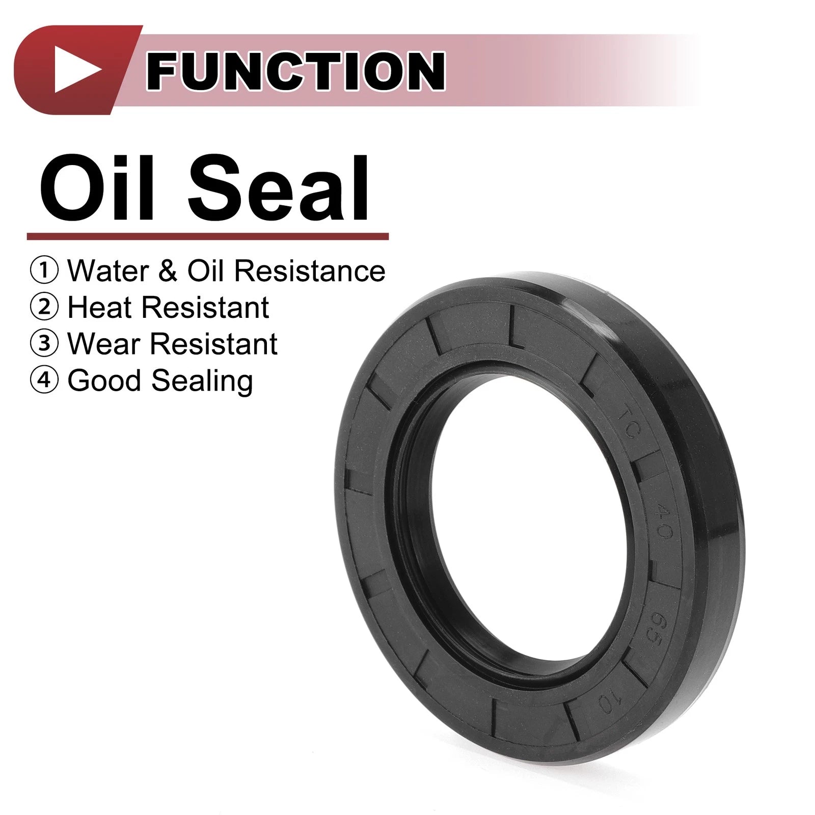 Set of 5 Rotary Shaft Oil Seals 40x65x10mm Nitrile Rubber