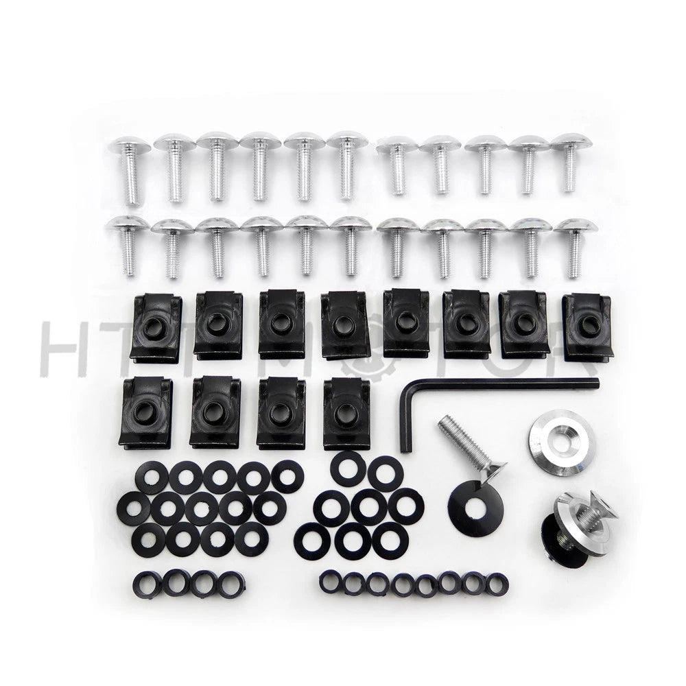 Flat Motor Fairing Bolt Screw Kit for Kawasaki Ninja ZX9R ZX6 ZX6R (1998–2003)
