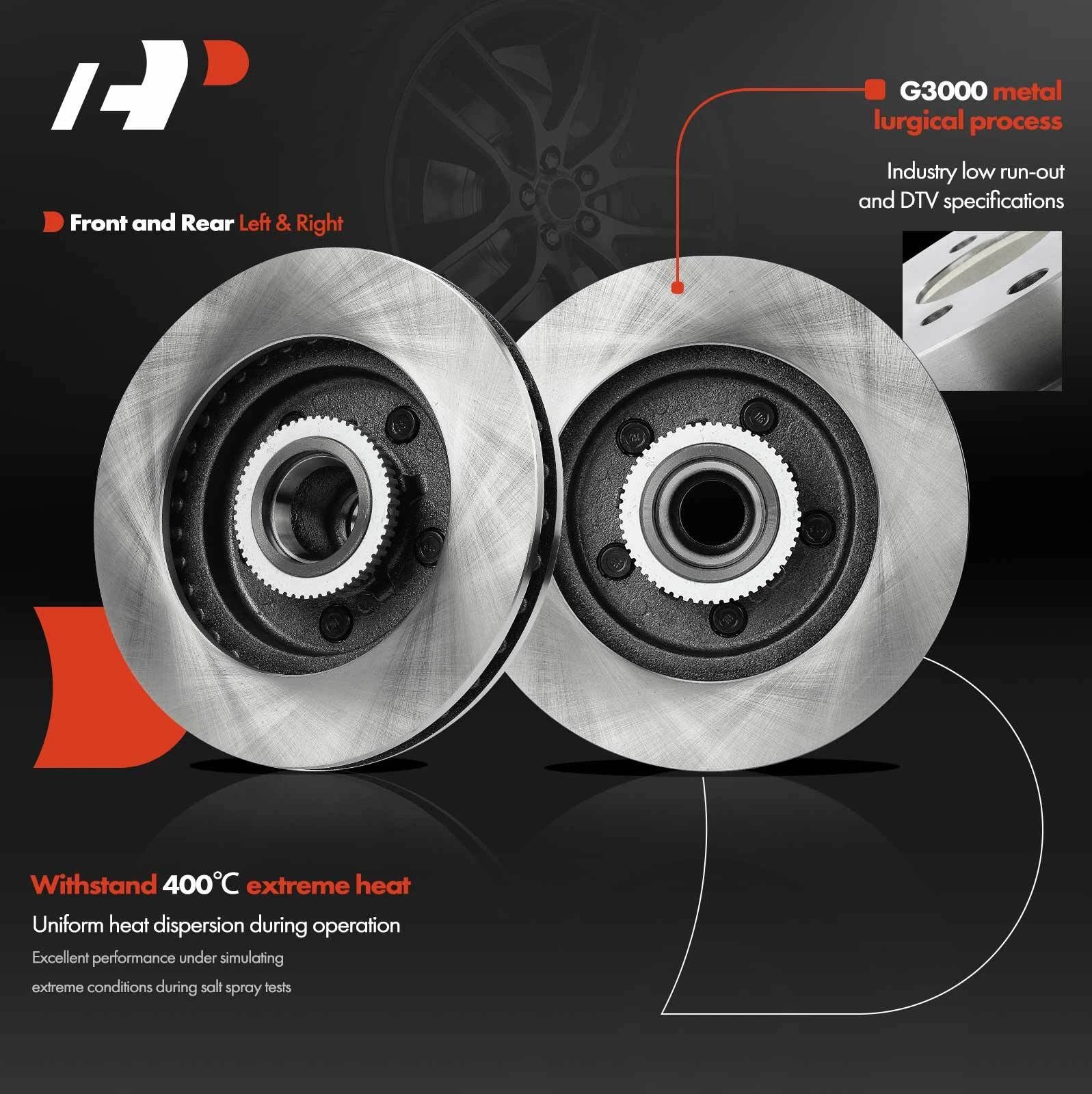 Front Disc Brake Rotors for Chevy Tahoe GMC Yukon (1995–1999)