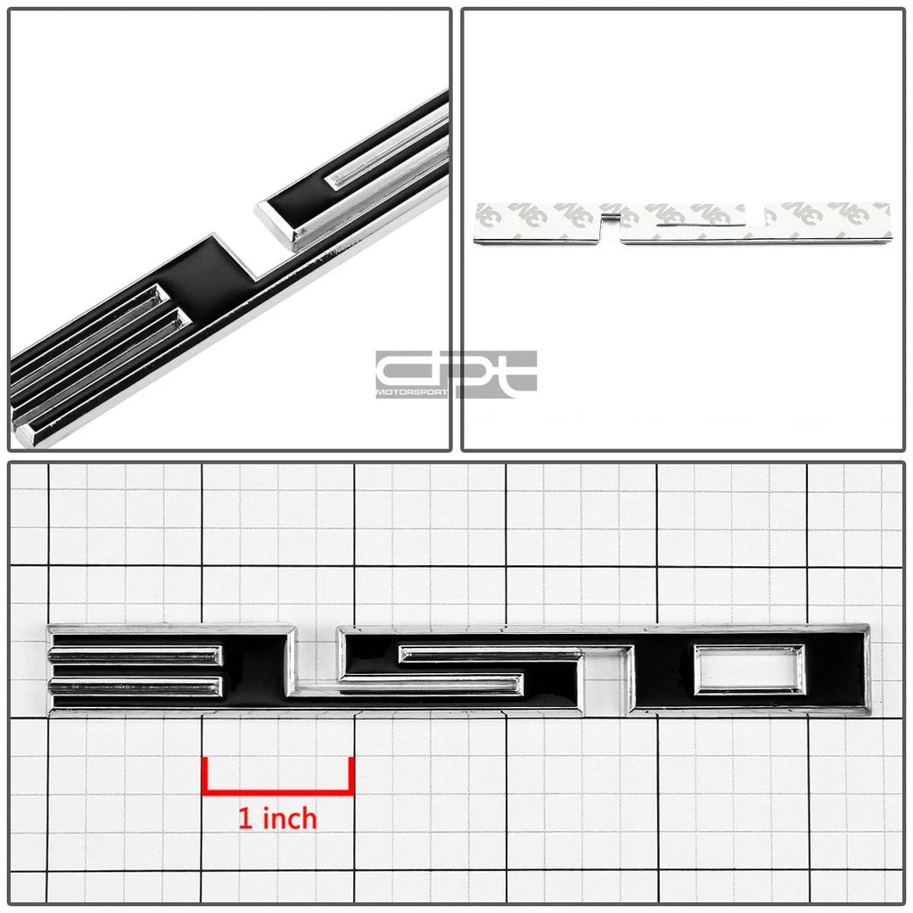 Chrome/Black Bumper Emblem Badge for GM SBC 350 (1970–1980)