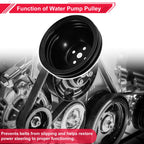 2 SWP Double-Groove Short Water Pump Pulley for Chevy Big Block (396–454)