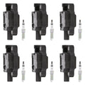 Set of 6 Ignition Coils & NGK Ruthenium Spark Plugs for Sierra Silverado 1500 (2014–2023)