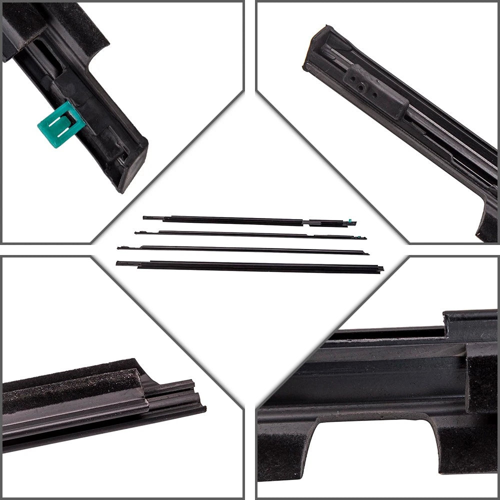 4X Exterior Window Weatherstrip Kit for Toyota Land Cruiser Prado (2003–2009)