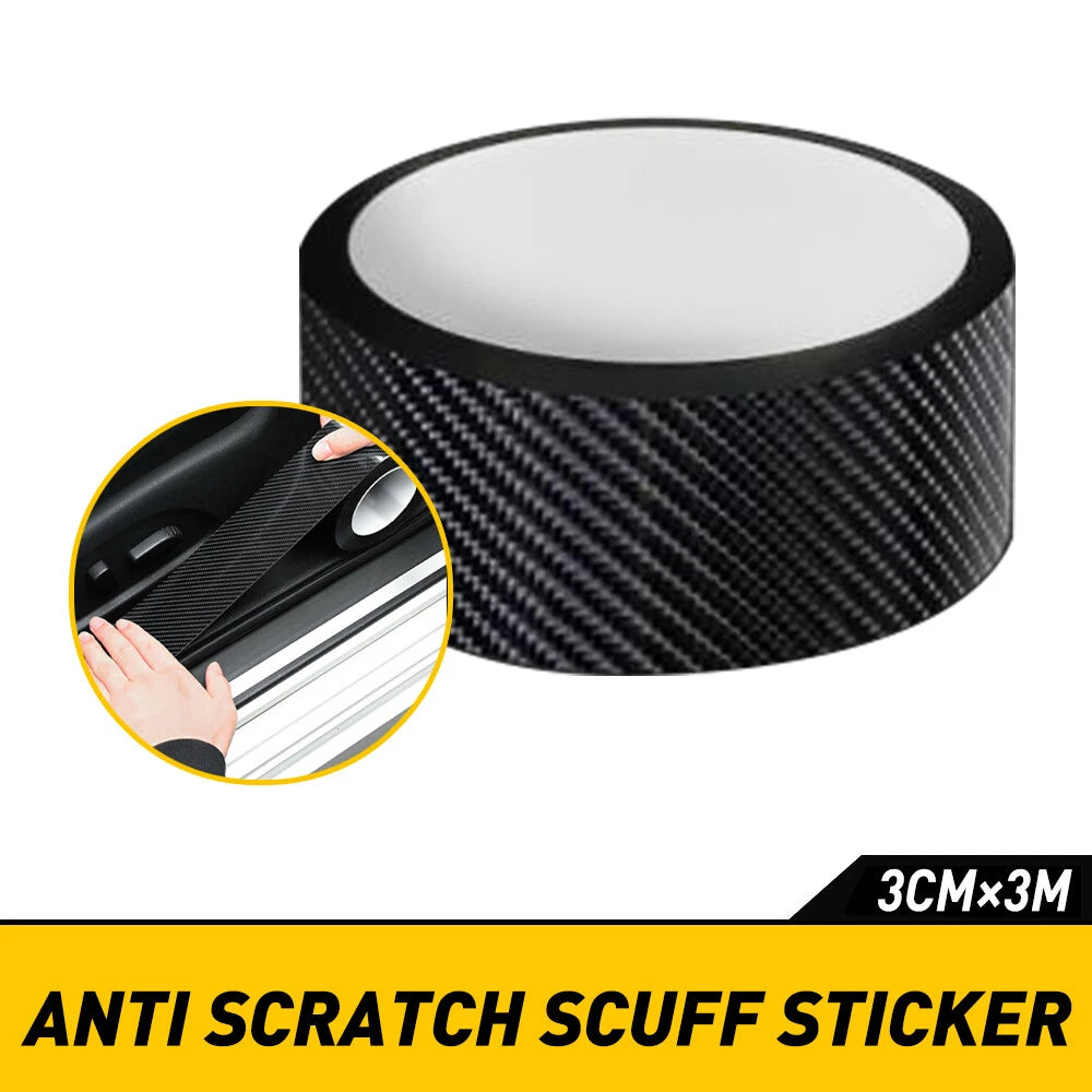 10FT Carbon Fiber Adhesive Tape for Car Sill Protector Strip