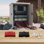 Set of 10 High Voltage Red and Black Connectors for Marine Applications