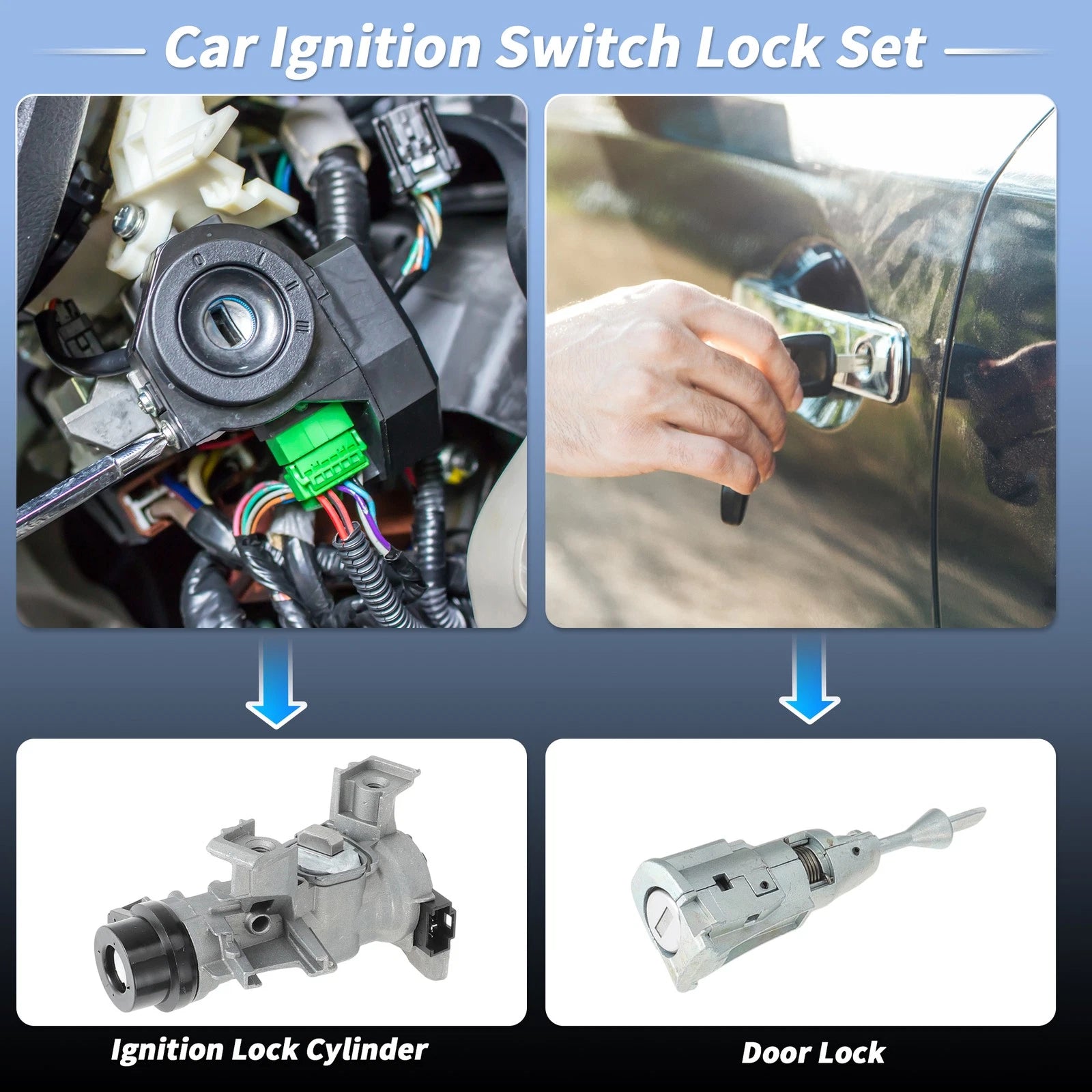 Ignition Lock Cylinder and Door Lock for VW Passat (2006–2010) No. 1K0905851
