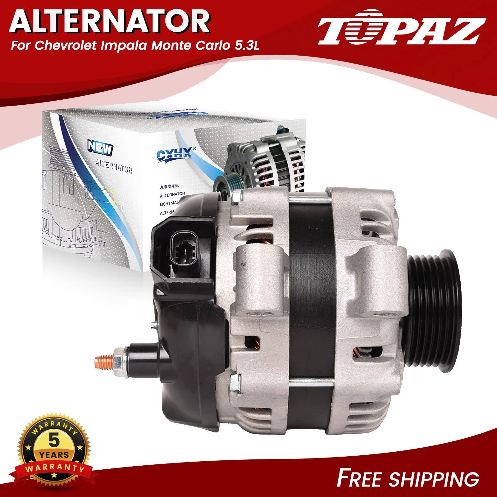 Alternator Assembly for Chevrolet Impala Monte Carlo 5.3L (2000–2006)