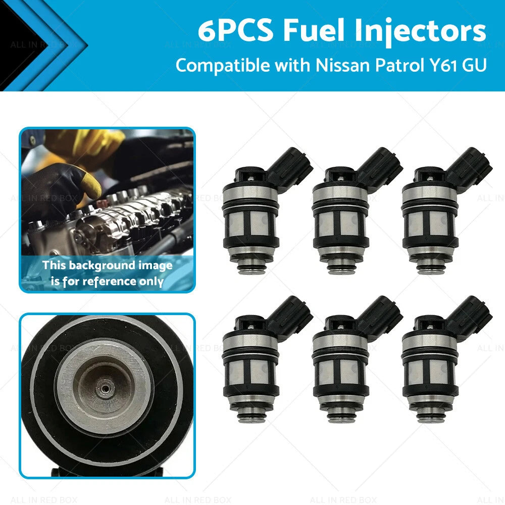 6X Fuel Injectors for Nissan Patrol GU Y61 4.5L (1997–2001) 16600-38Y10