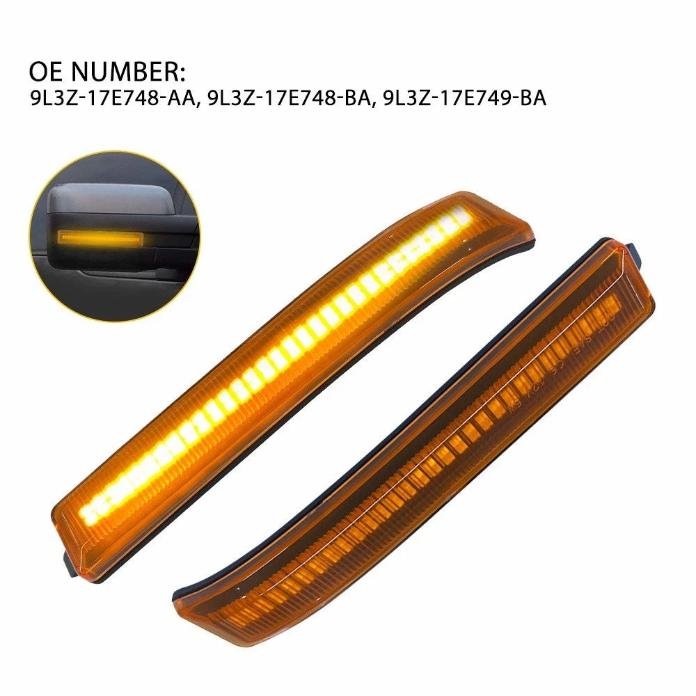 LED Side Mirror Turn Signal Light Lamps for Ford F-150 Raptor SVT (H)
