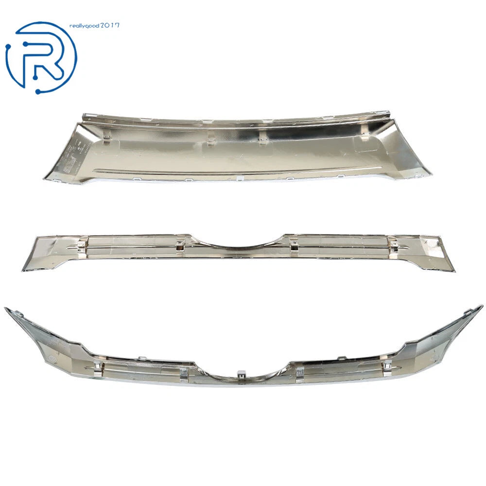 Front Bumper Grille Set for Ford Edge (2011-2014) Chrome Silver