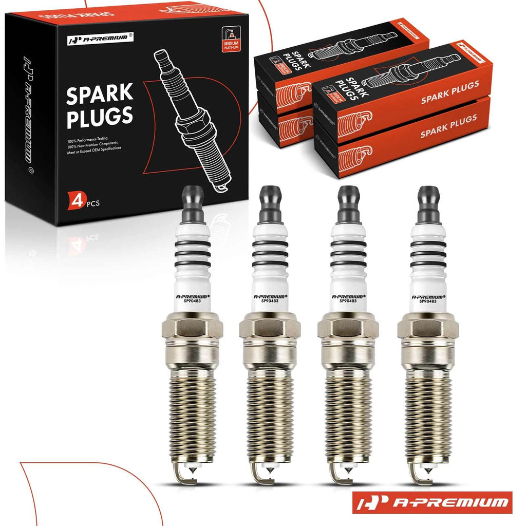 Set of 4 Iridium Platinum Spark Plugs for Ford Focus (2012–2018)