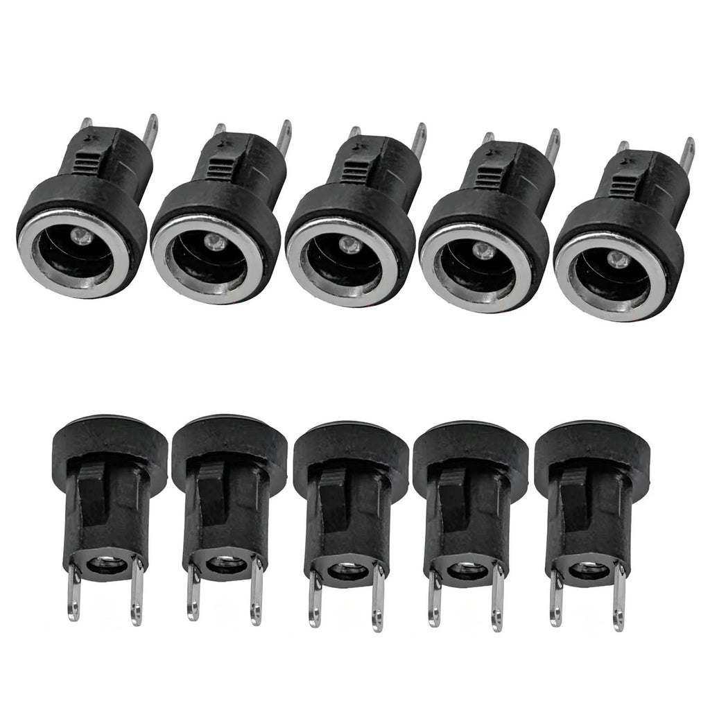 10pcs 2pin DC Power Connector 5.5mm x 2.1mm for PCB Solder Mount Socket