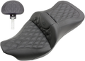 SADDLEMEN Roadsofa Seat for Harley FL (Full Lattice Stitch, Black)