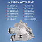 Aluminum Water Pump for Audi A3 A4 A5 Q6 Quattro VW CC TT Tiguan (2008–2016)