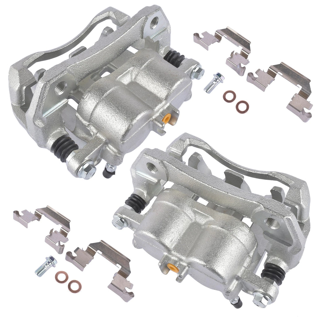 Set of 2 Front Disc Brake Calipers with Brackets for Honda (YYYY–YYYY)