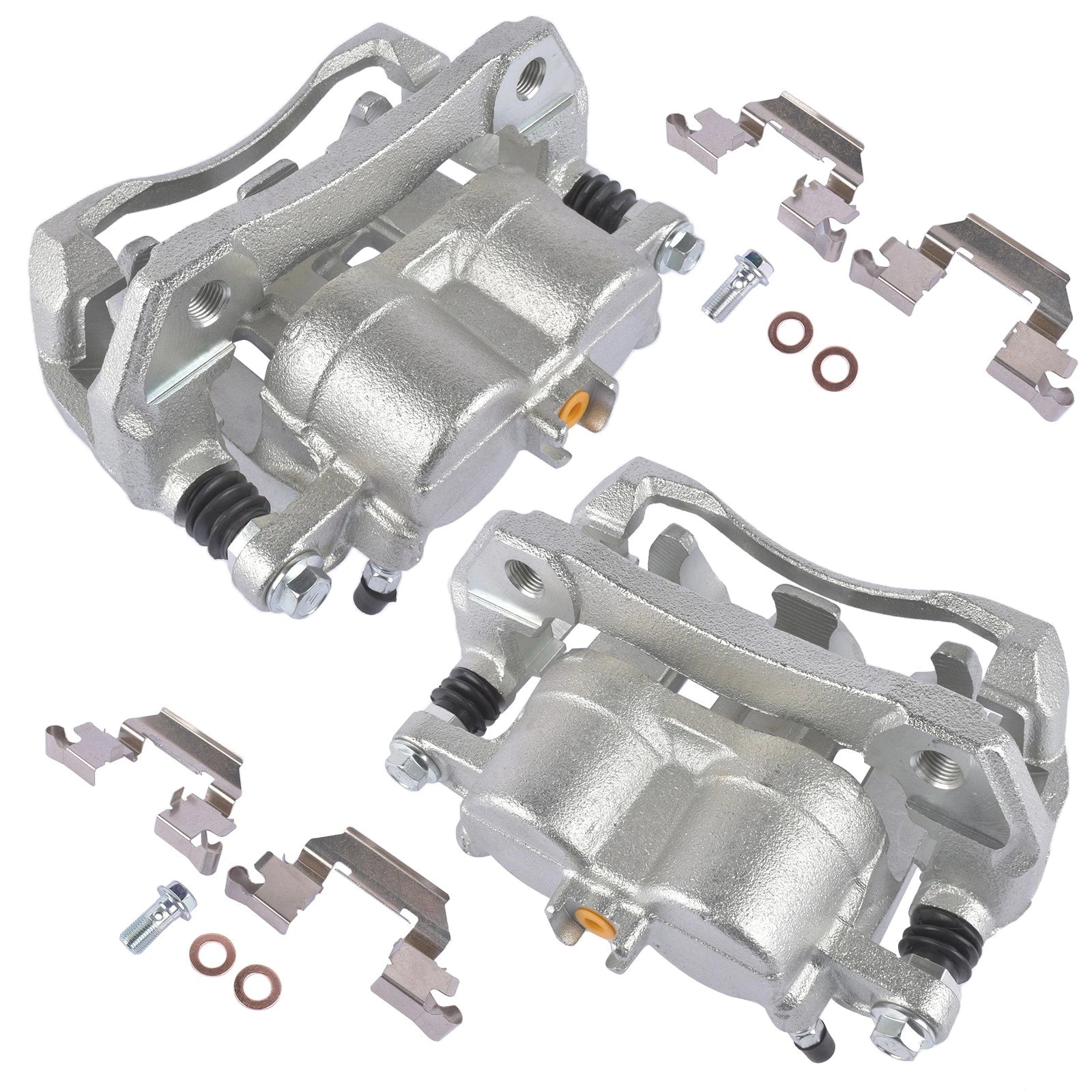Set of 2 Front Disc Brake Calipers with Brackets for Honda (YYYY–YYYY)