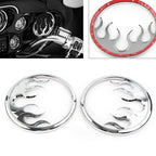 2 Pcs Chrome ABS Front Speaker Grill Trim Cover for Harley Electra Glide (2014–2022)