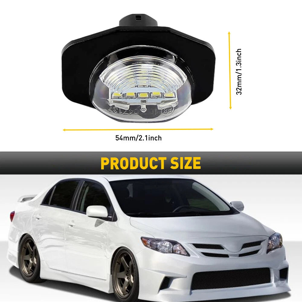 LED License Plate Light Lamp Housing for Toyota Corolla (2009–2013) 6000K