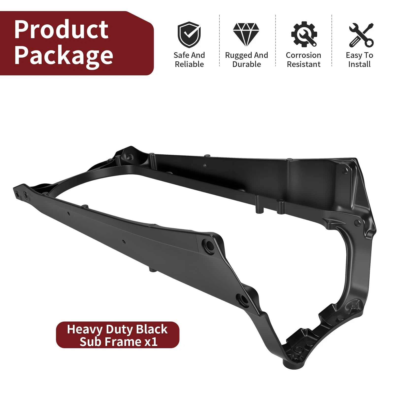 Black Sub Frame Aluminum for Yamaha Raptor 700 700R (2006–2024) 2LS-F1190-68-00