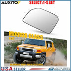 Left Heated Mirror Glass with Backing Plate for Toyota FJ Cruiser (2007–2014)