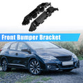 Pair of Front Bumper Bracket 71193-TR0-A01 for Honda Civic (2012) Plastic Black