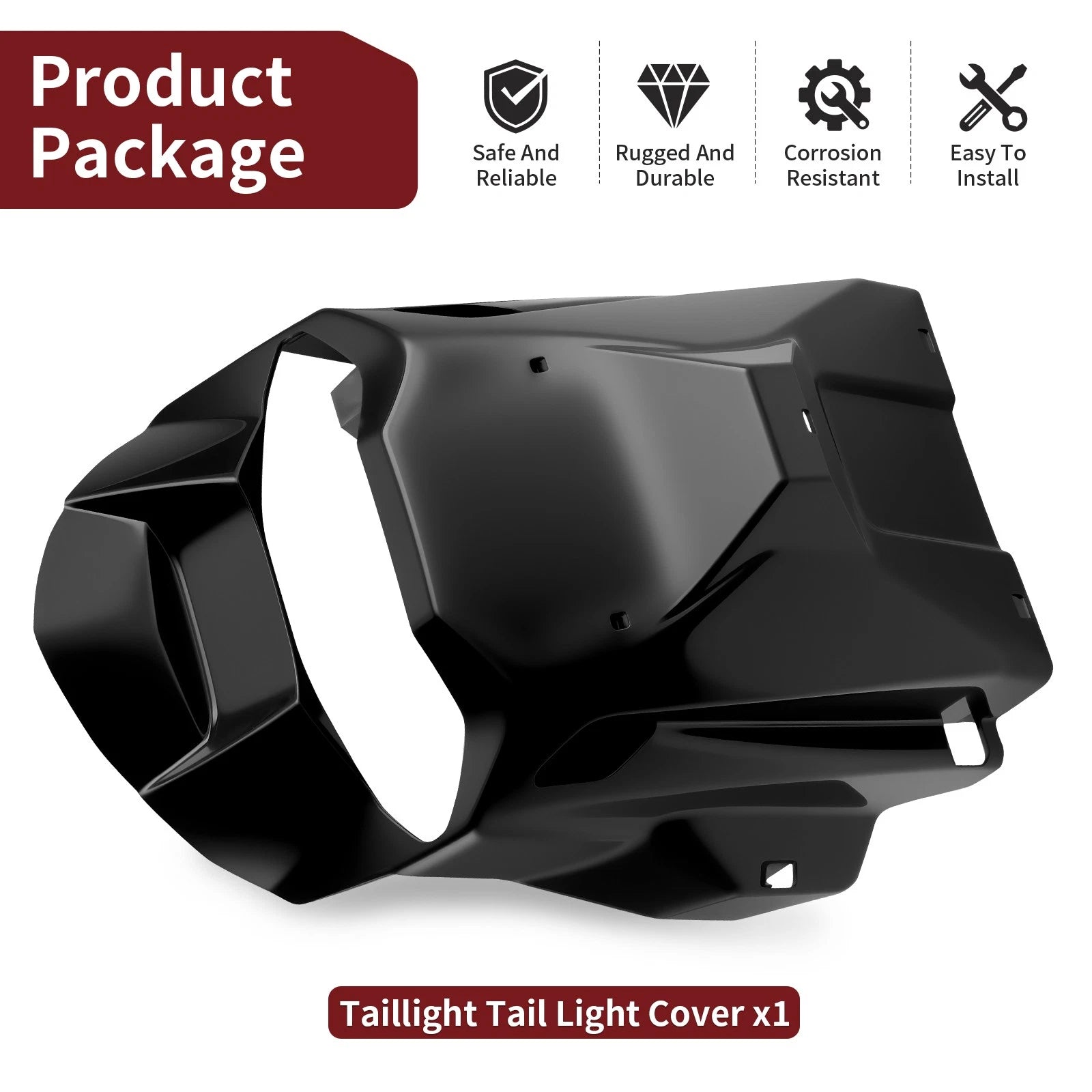 Tail Light Cover for Yamaha YFZ450 450R SE (2009–2024) - Black
