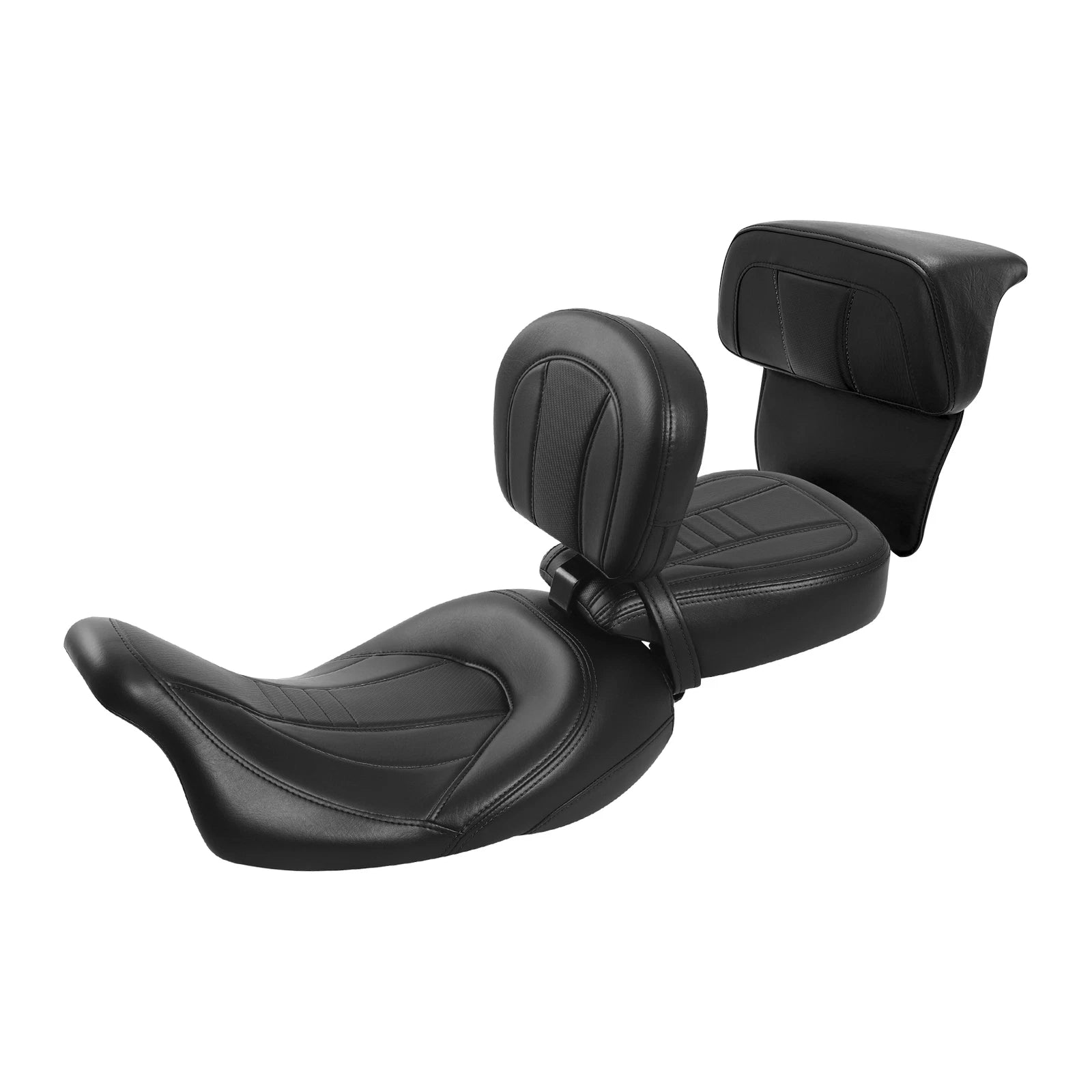 Driver Passenger Seat & Backrest Pad for Harley Touring Glide (2014–2023)