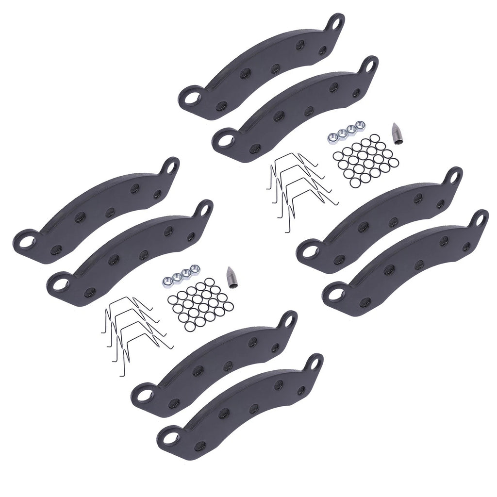 Set of 8 Brake Pads for Dexter Caliper 2 Wheels (10K–12K) Semi-Metallic Black