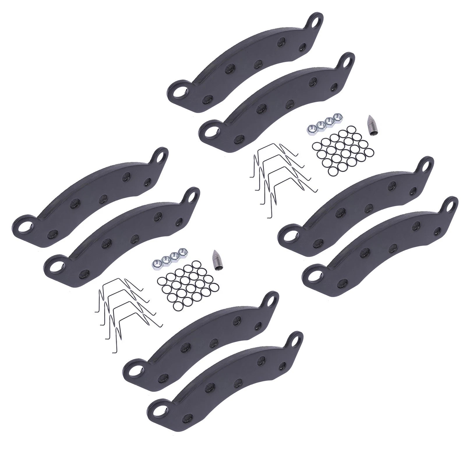Set of 8 Brake Pads for Dexter Caliper 2 Wheels (10K–12K) Semi-Metallic Black