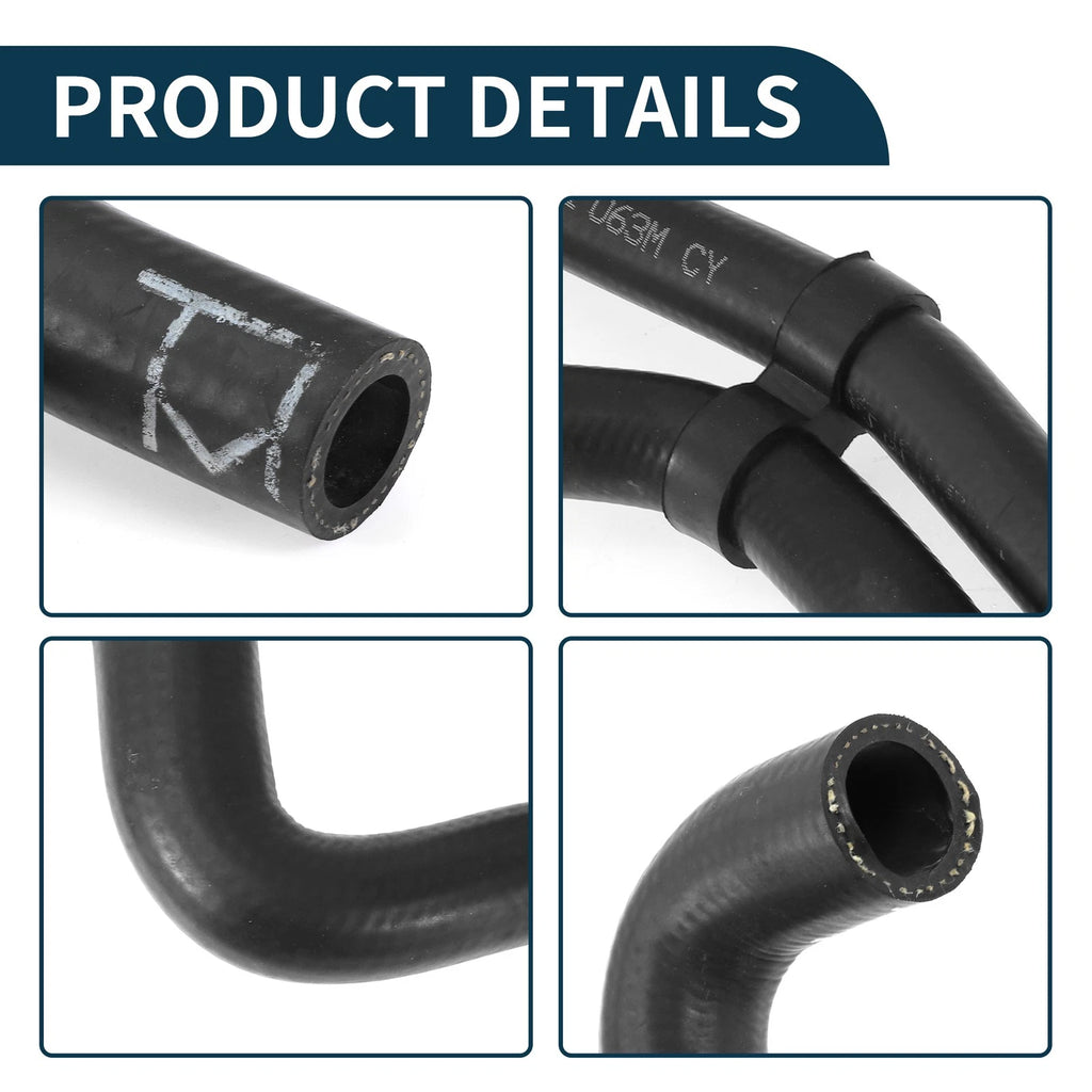 Radiator Hose Coolant Pipe for Volkswagen CC 2.0L (2009–2017) Rubber Black