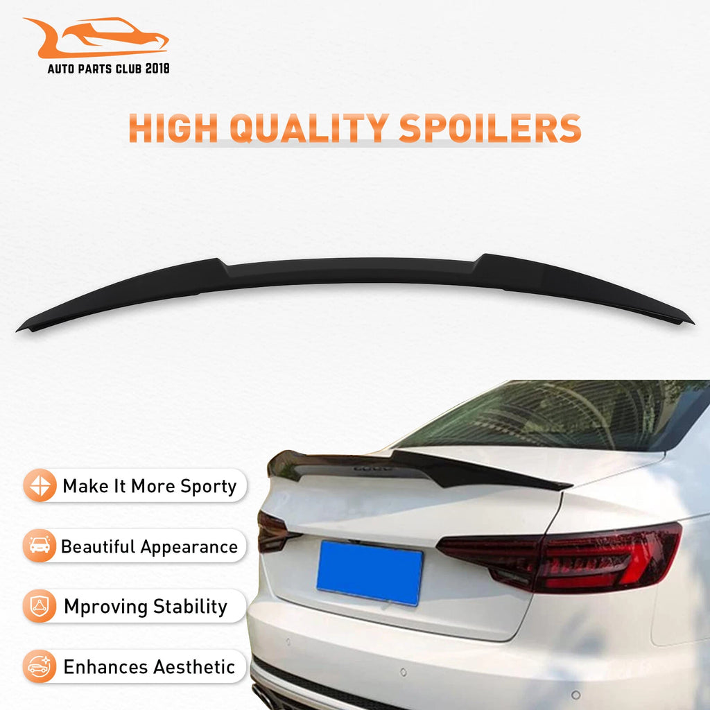 Glossy Black Wing Spoiler for Audi A4 B8 (2009–2012)