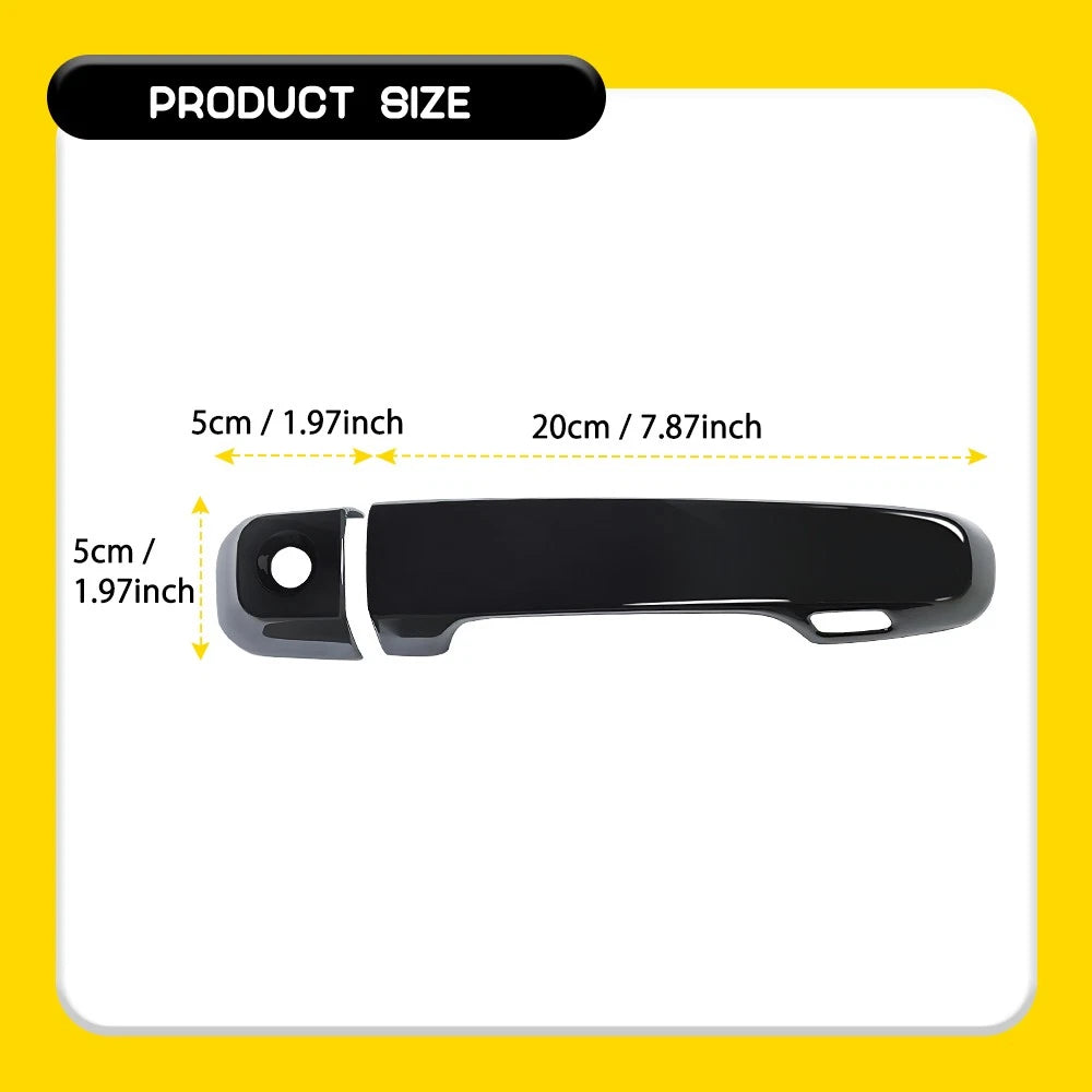 Side Door Handle Cover Trim for Lexus GX460 (2010–2022) Glossy Black