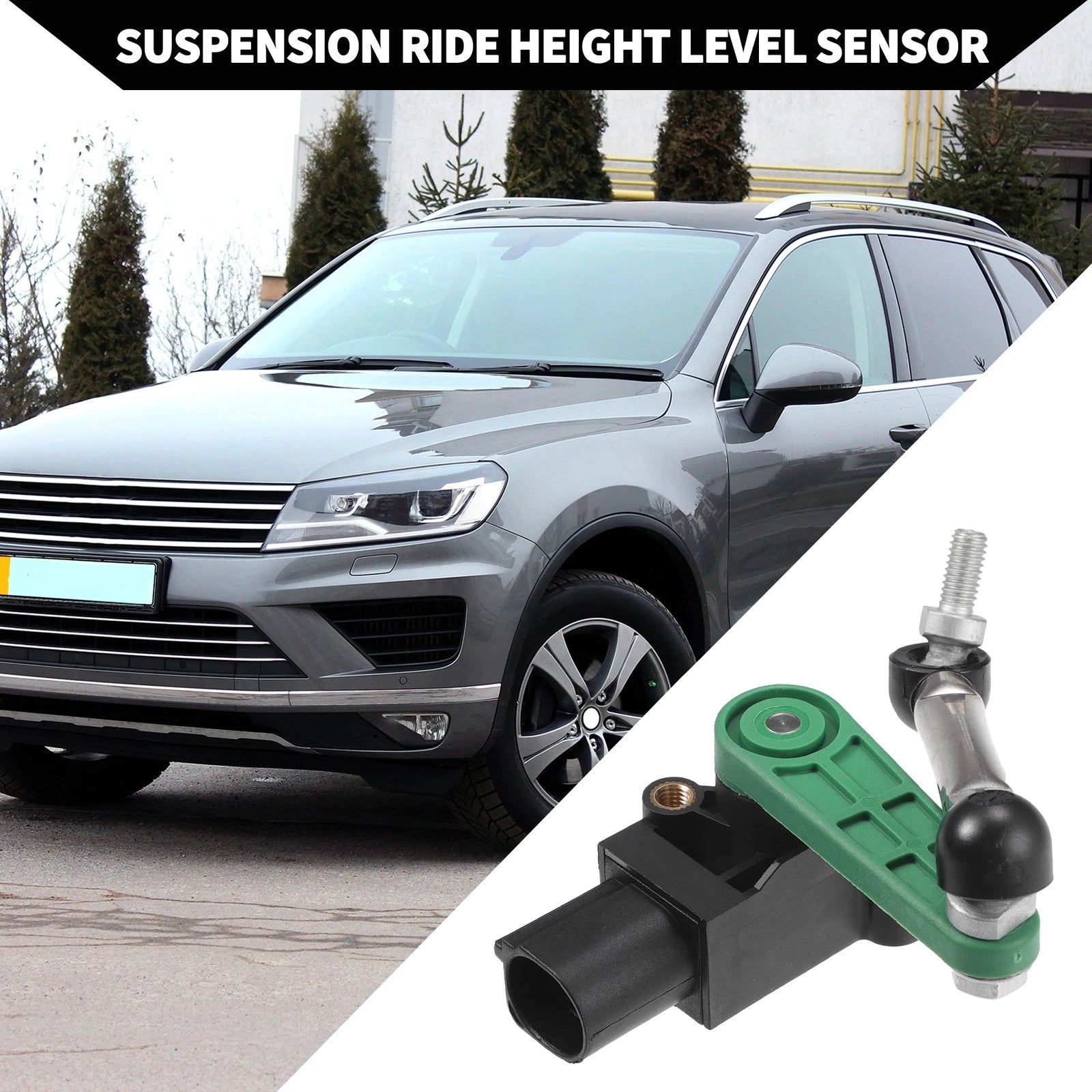2X No.7P0616571 Suspension Ride Height Level Sensor for VW Touareg (2011–2017)