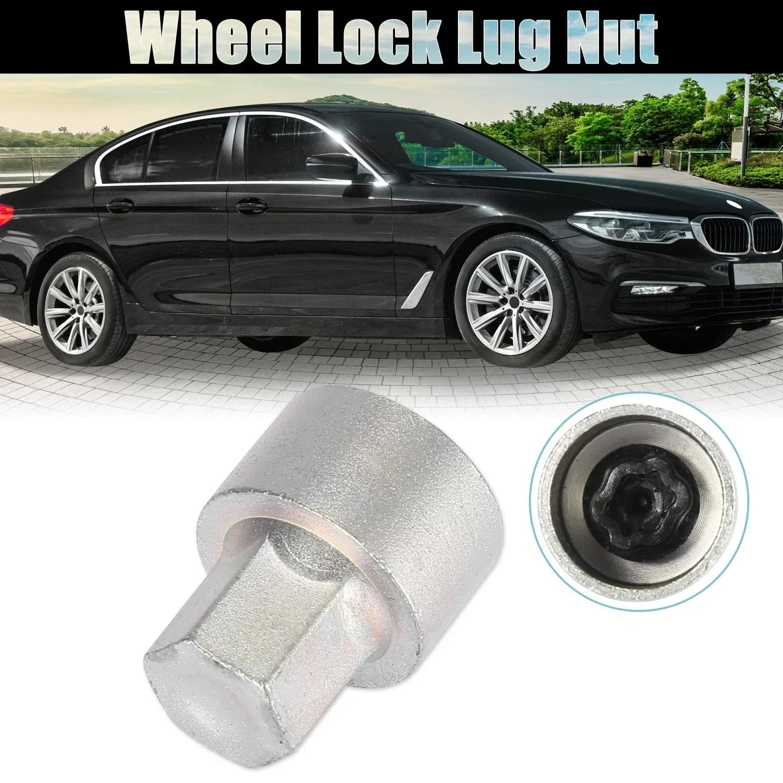 Wheel Lock Lug Nut Anti Theft Lug Nut Screw Removal Key for BMW 3/5/7 Series