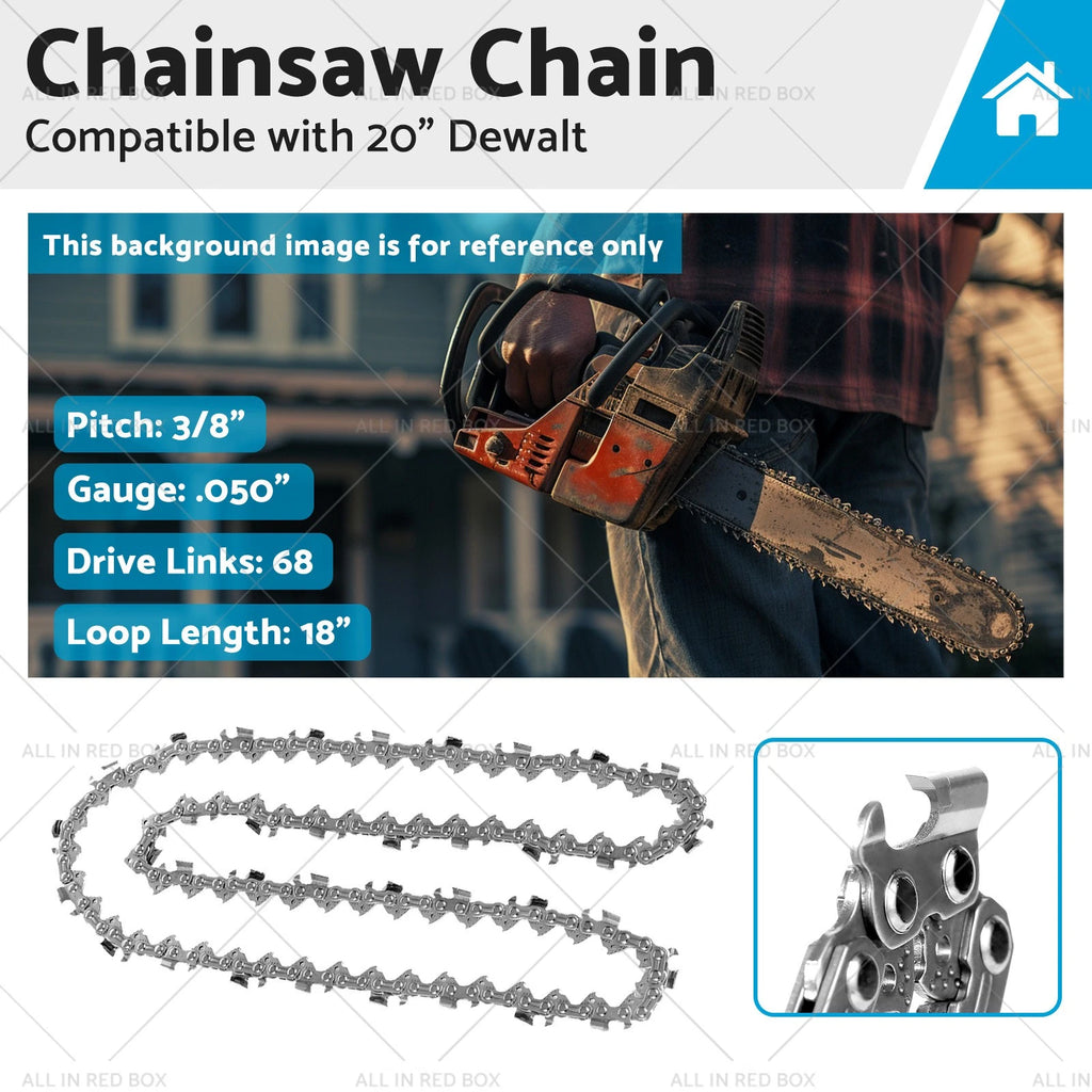 Tungsten Carbide Chainsaw Chain 3/8 050 68DL for Dewalt 20