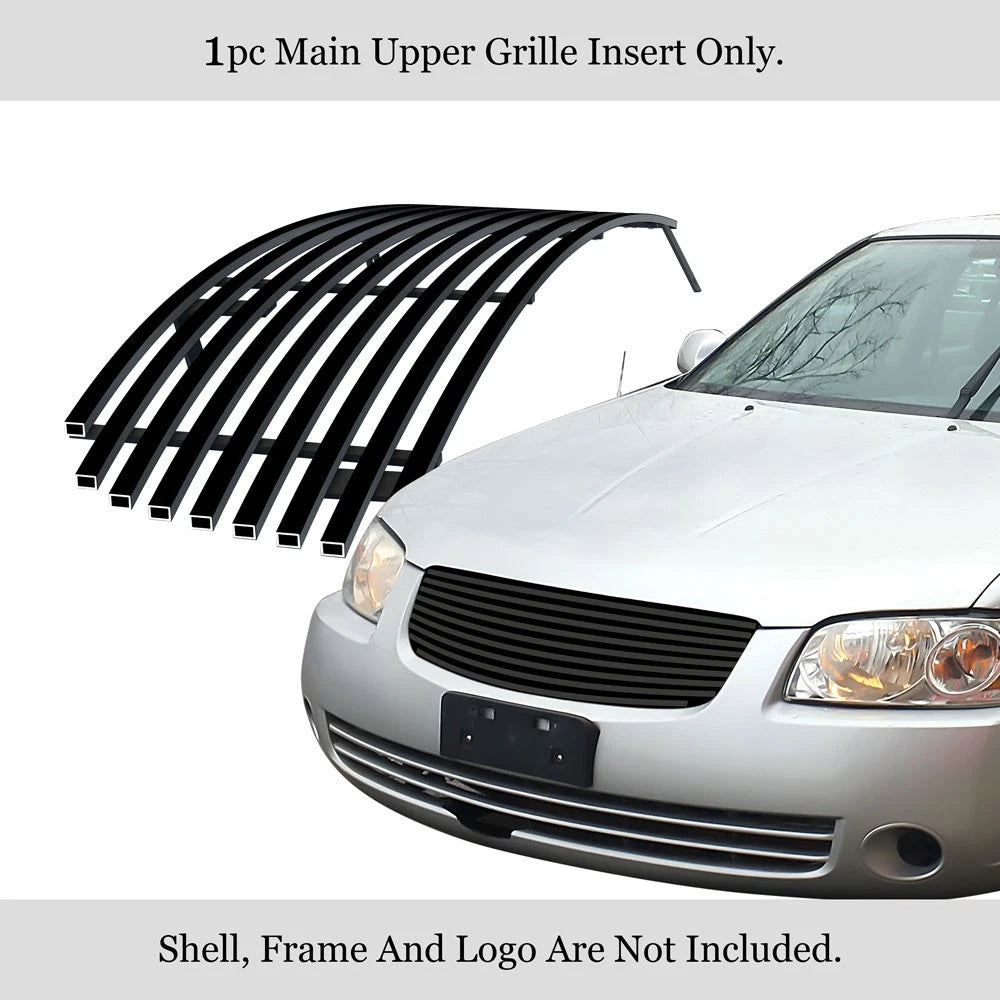Stainless Steel Black Billet Grille Insert for Nissan Sentra (2004-2006)