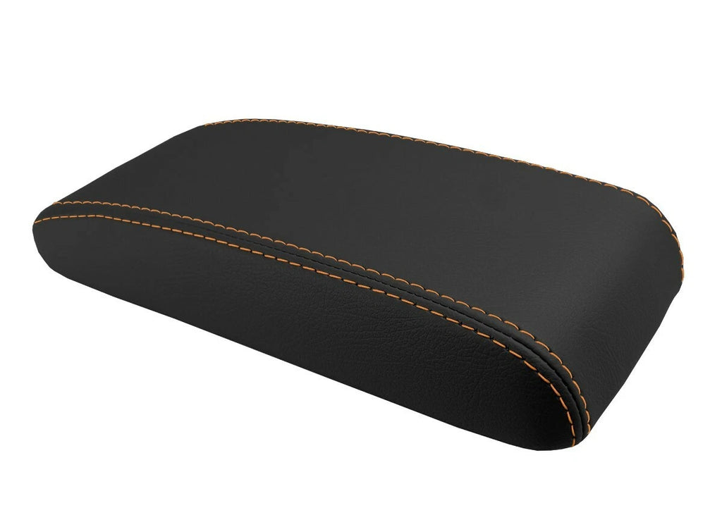 Leather Console Lid Armrest Cover for Toyota 4Runner (1996–2002) Orange Stitch